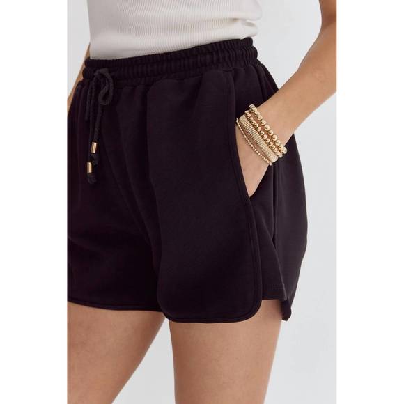 NEW ENTRO putting sugar on me ribbed shorts in black - Picture 6 of 7